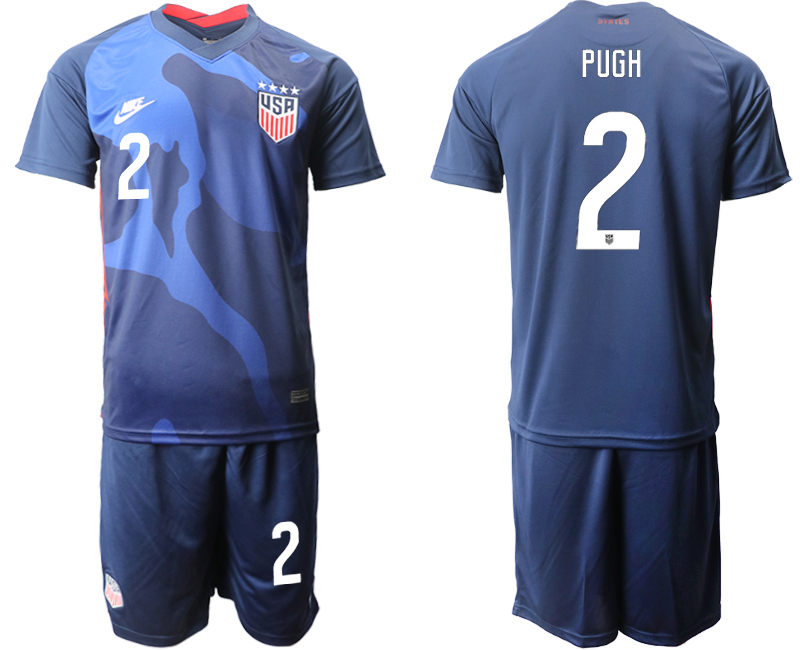 Men 2020-2021 Season National team United States away blue #2 Soccer Jersey1->united states jersey->Soccer Country Jersey